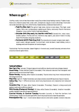 example page 1 from our offline Travel Guide for Sint Maarten